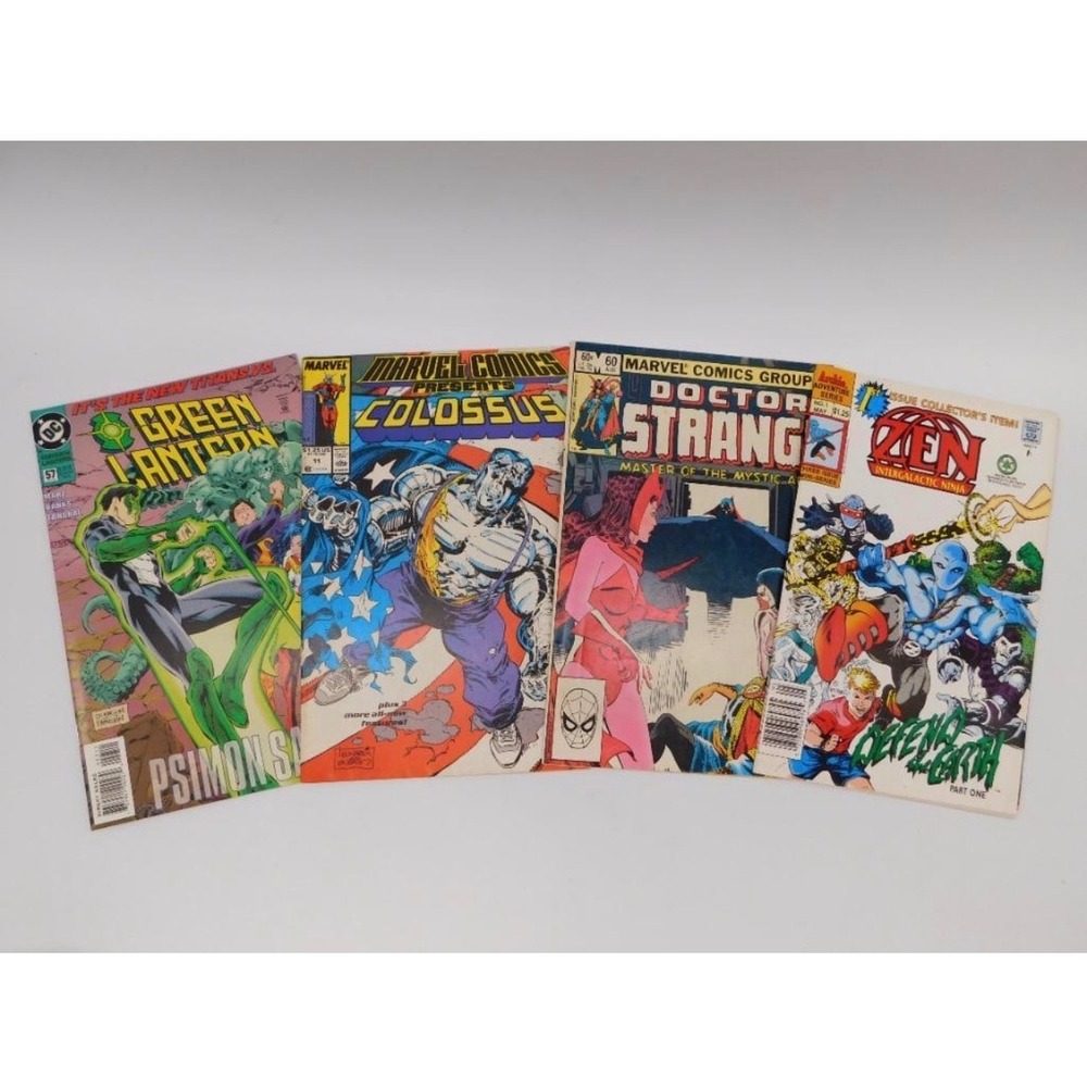 Vintage Comic Book‎ Lot Marvel DC Zen Green Lantern Dr Strange Colossus 4 Issues